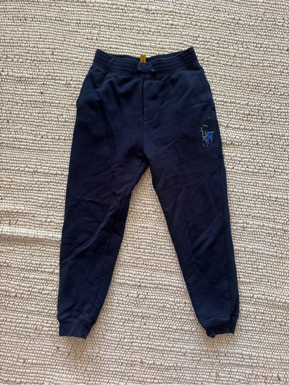 Polo by Ralph Lauren Navy Sweatpants with Yellow Logo Tag